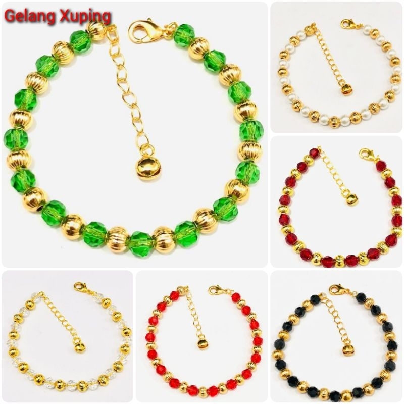 Gelang kristal beat xuping anti karat