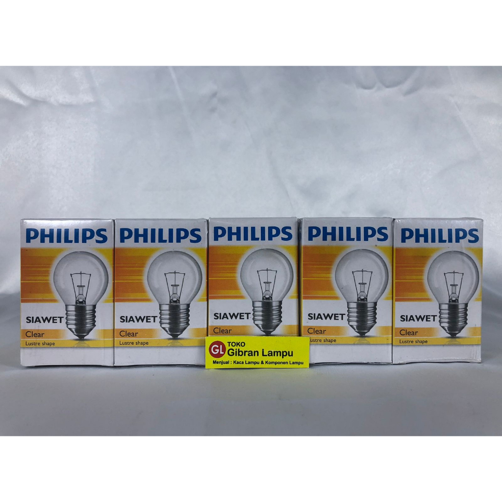 Lampu Pijar Philips Siawet Clear 15 Watt E27 - Lampu Bohlam Philips 15w Kuning