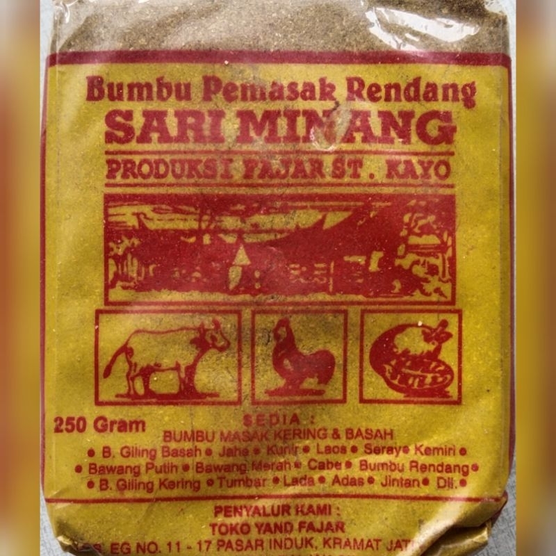 

bumbu masak rendang,sari minang 250gr