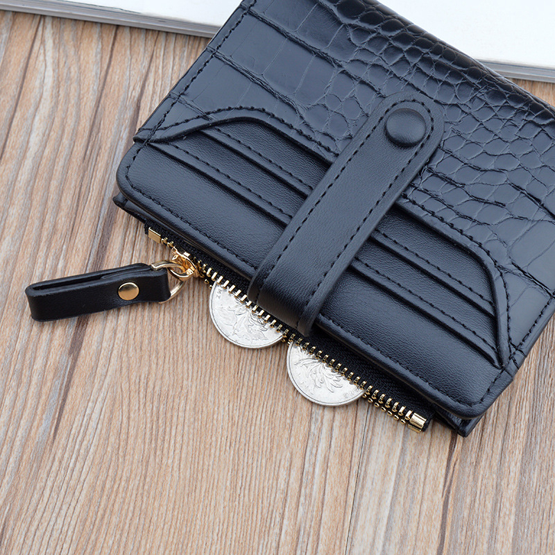 DOMPET LIPAT WANITA KECIL SLOT KARTU UANG BRANDED IMPORT KOREA PREMIUM PENDEK REMAJA KEKINIAN SIMPLE LUCU MURAH CEWEK MINI KULIT HITAM NISTICA WA681B5