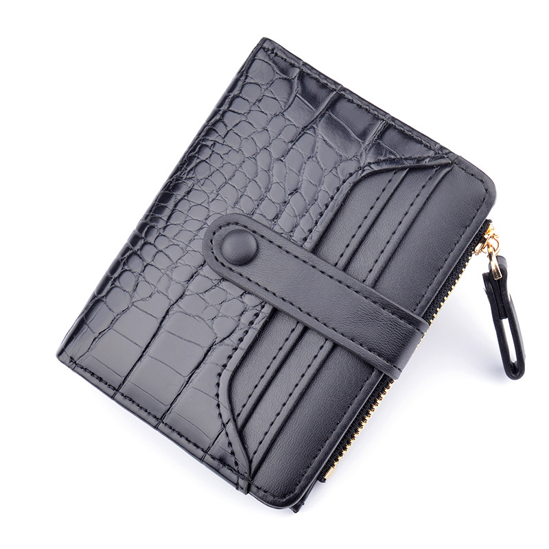 DOMPET LIPAT WANITA KECIL SLOT KARTU UANG BRANDED IMPORT KOREA PREMIUM PENDEK REMAJA KEKINIAN SIMPLE LUCU MURAH CEWEK MINI KULIT HITAM NISTICA WA681B5