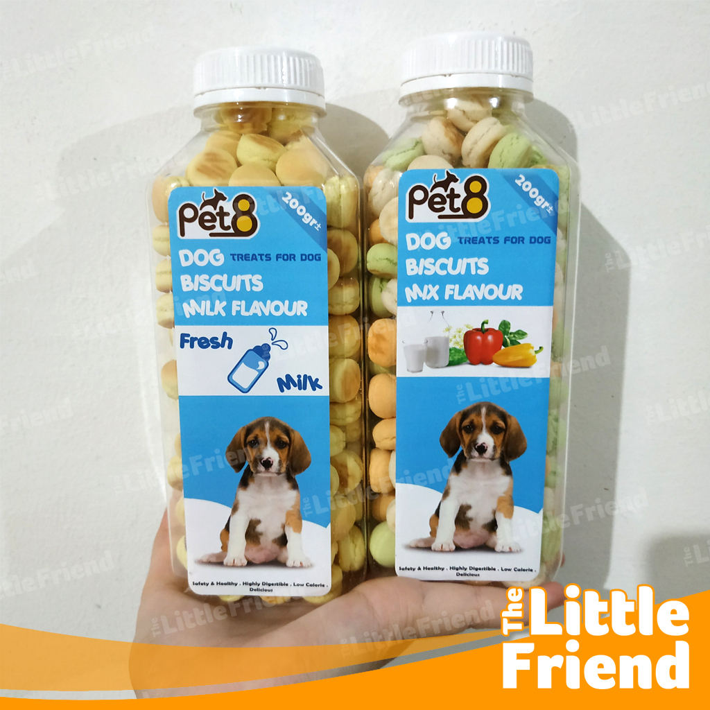 Dog Snack Biskuit Anjing 3 Varian Rasa Milk, Chicken, dan Mix Toples 200 gram