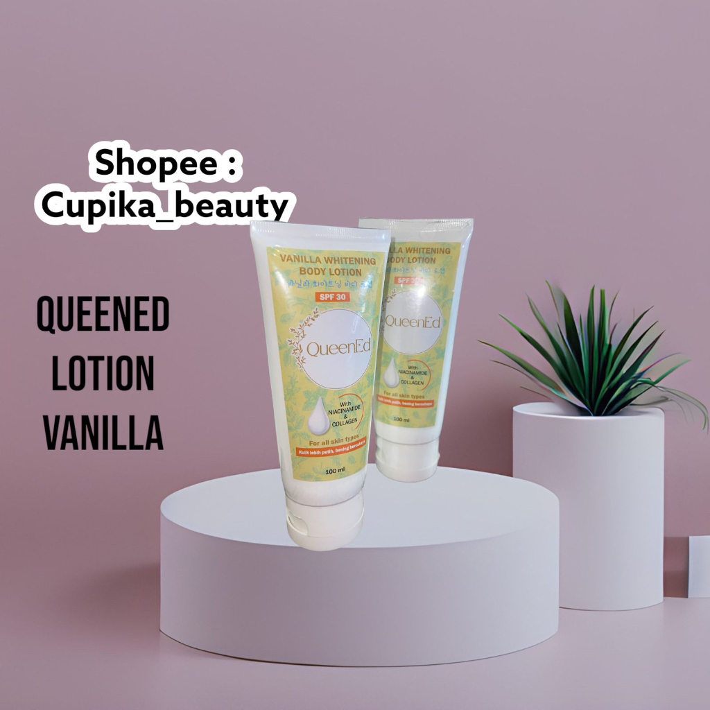 &lt;ik&gt; lotion aroma vanilla // VANILLA WHITENING BODY LOTION QUEENED SPF 30 // queenEd handbody lotion spf 30