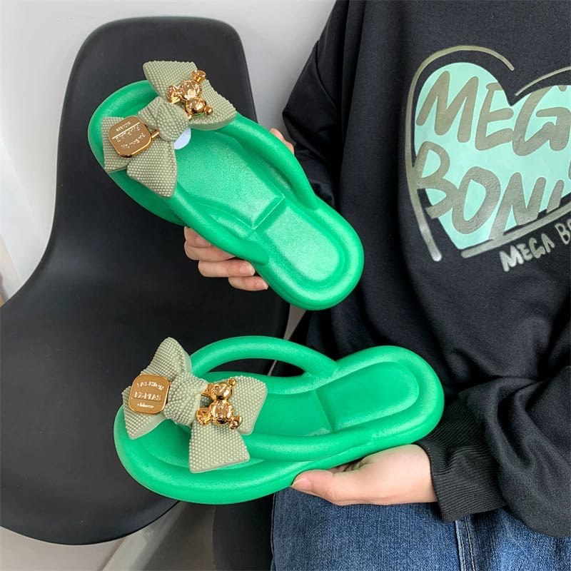 CUCI GUDANG GROSIRTAS TG1605 Sandal Jepit Jelly Sandal Wanita Karet Lembut Elastis Non-slip Sandal Karet Wanita Import Sandal Jepit Wanita Pita Besar Soft Jelly Korean Style