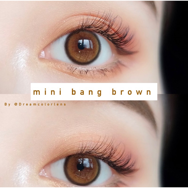 Softlens Kitty Kawaii Mini Bang Brown / Coklat Normal Minus Beda Minus