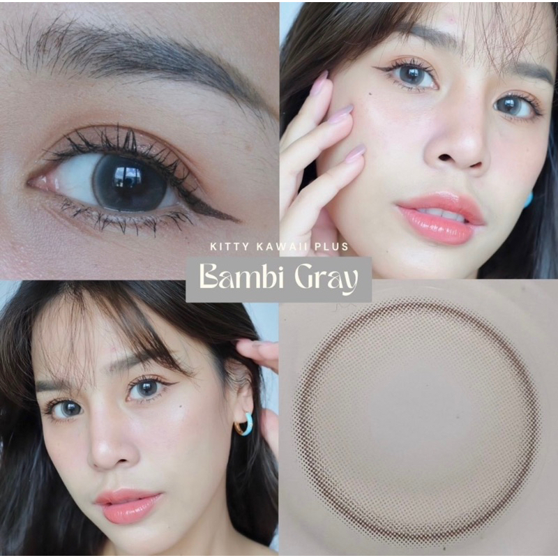 Softlens Kitty Kawaii Bambi Gray / Grey / Abu Normal Minus Beda Minus