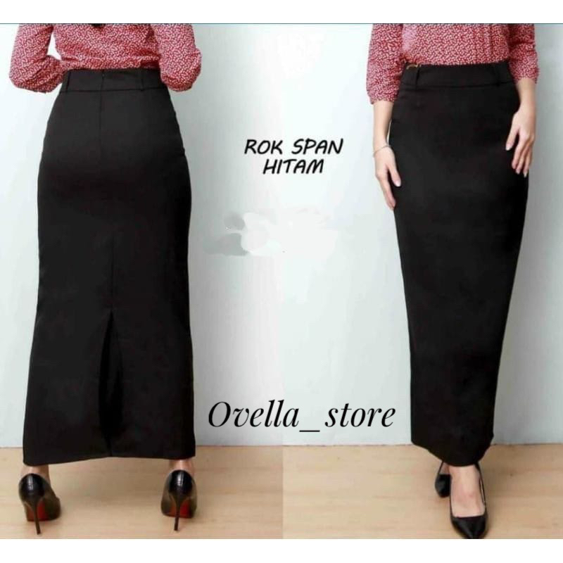 ROK KERJA WANITA/ROK SPAN RAMPEL BELAKANG SIZE S-L5