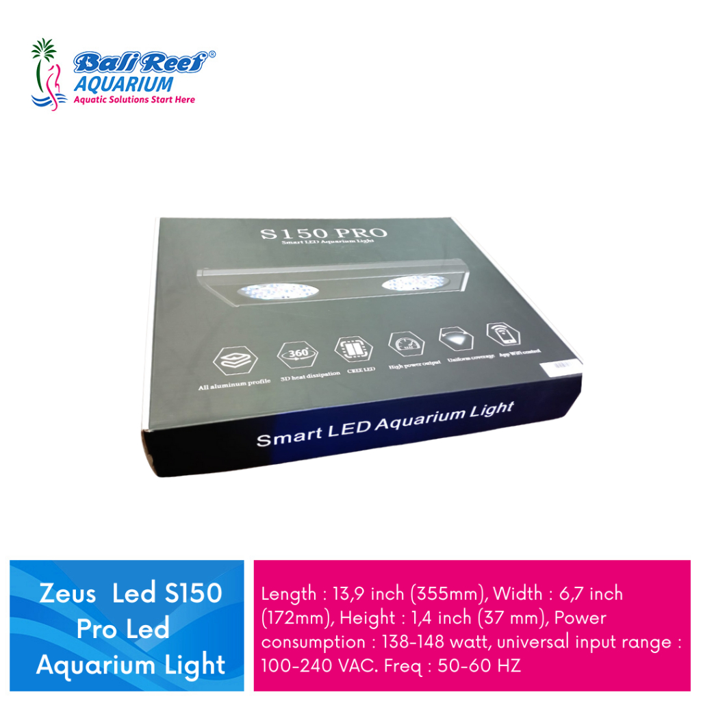 Lampu LED Aquarium Laut Ledzeal Zeus Led S 150 Pro Led Aquarium Light