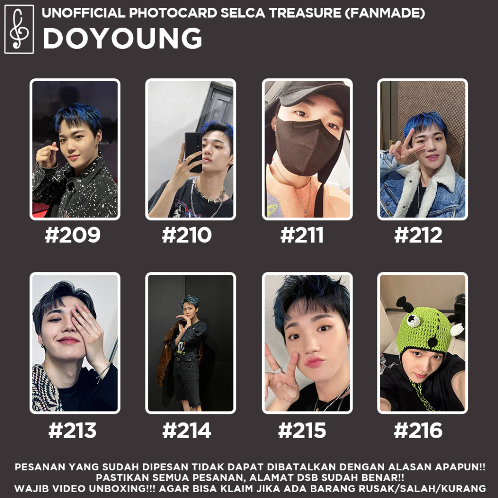 [SELCA TREASURE] DOYOUNG BOYFRIEND MATERIAL PHOTOCARD  UNOFFICIAL