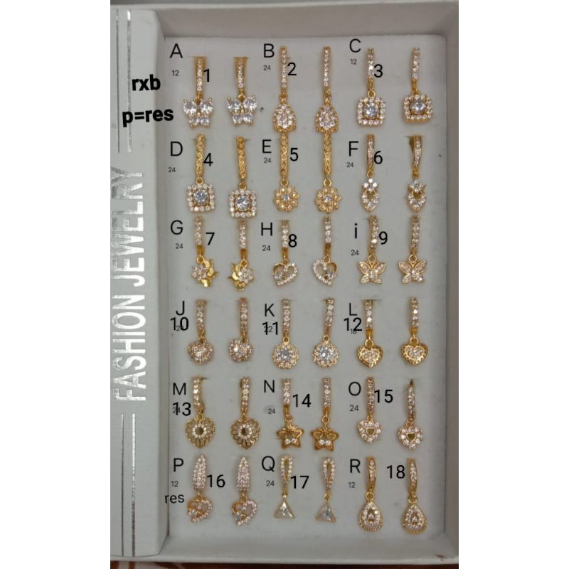 Anting titanium import,awet,tahan lama,tidak berkarat