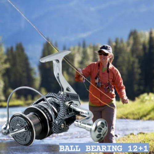 LIEYUWANG GULUNGAN PANCING FULL METAL REEL SPINNING SSG5000 12+1 BALL BEARING