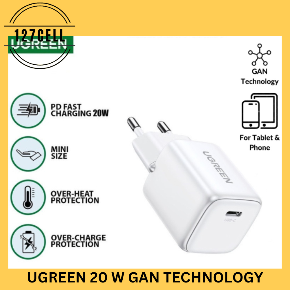 UGREEN Kepala Adaptor Charger Adapter 15324  Type C NEXODE GAN 20W