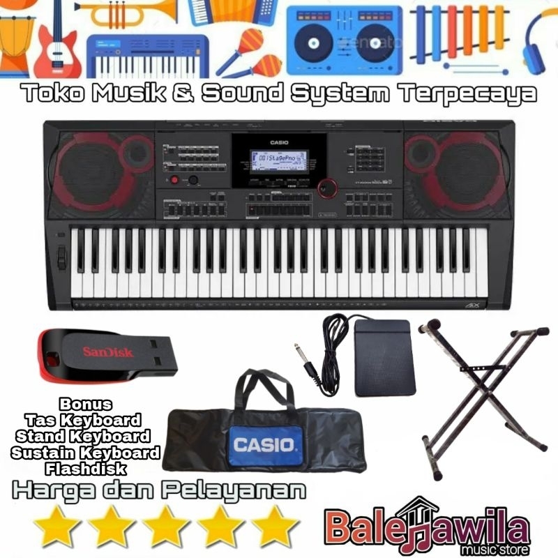 Portable Keyboard Casio CTX5000 CTX 5000 61-Keys (Bonus Sesuai Gambar) ORIGINAL Garansi Resmi