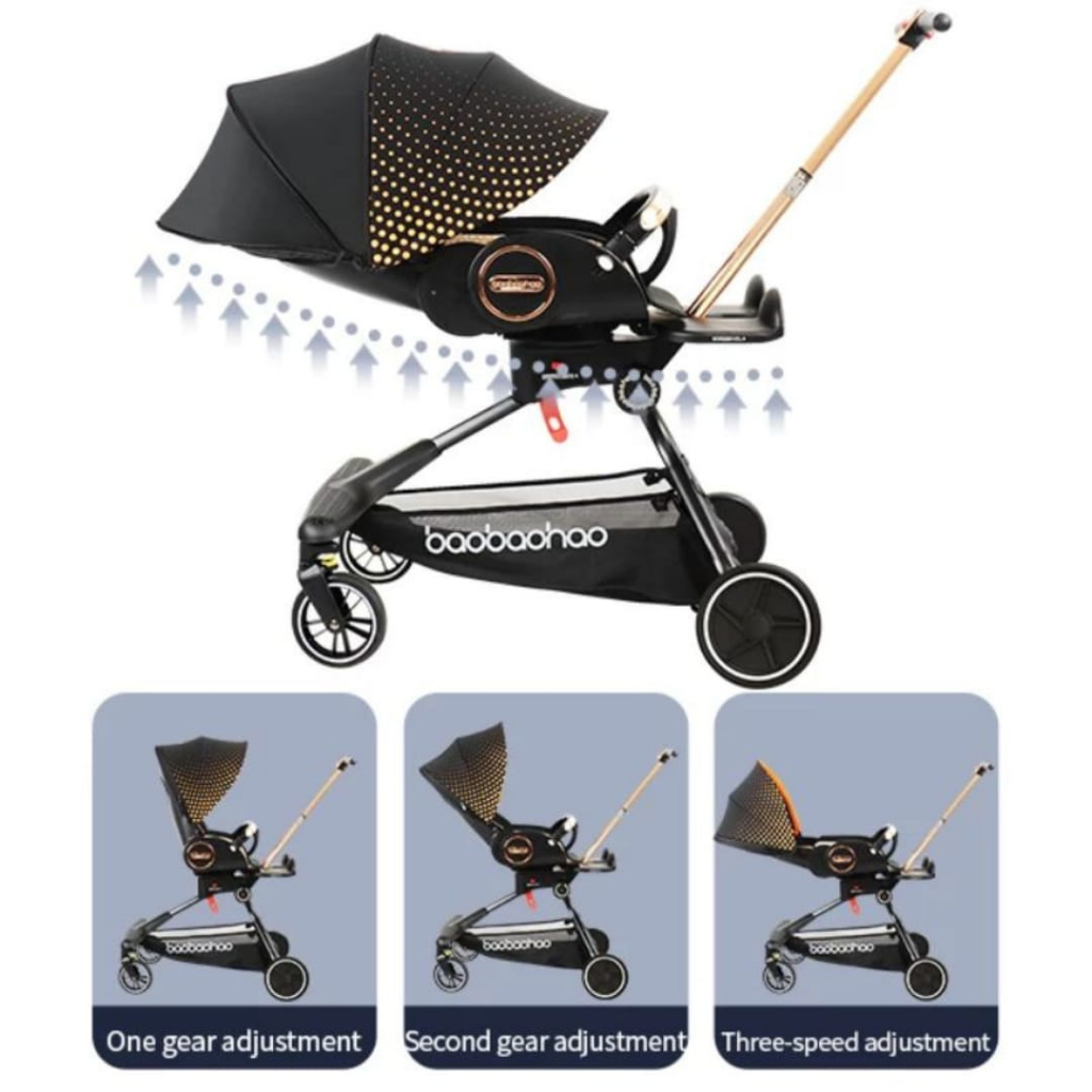 BAOBAOHAO V9 MAGIC STROLLER 360 ROTATION BISA DUDUK, REBAHAN DAN TIDUR