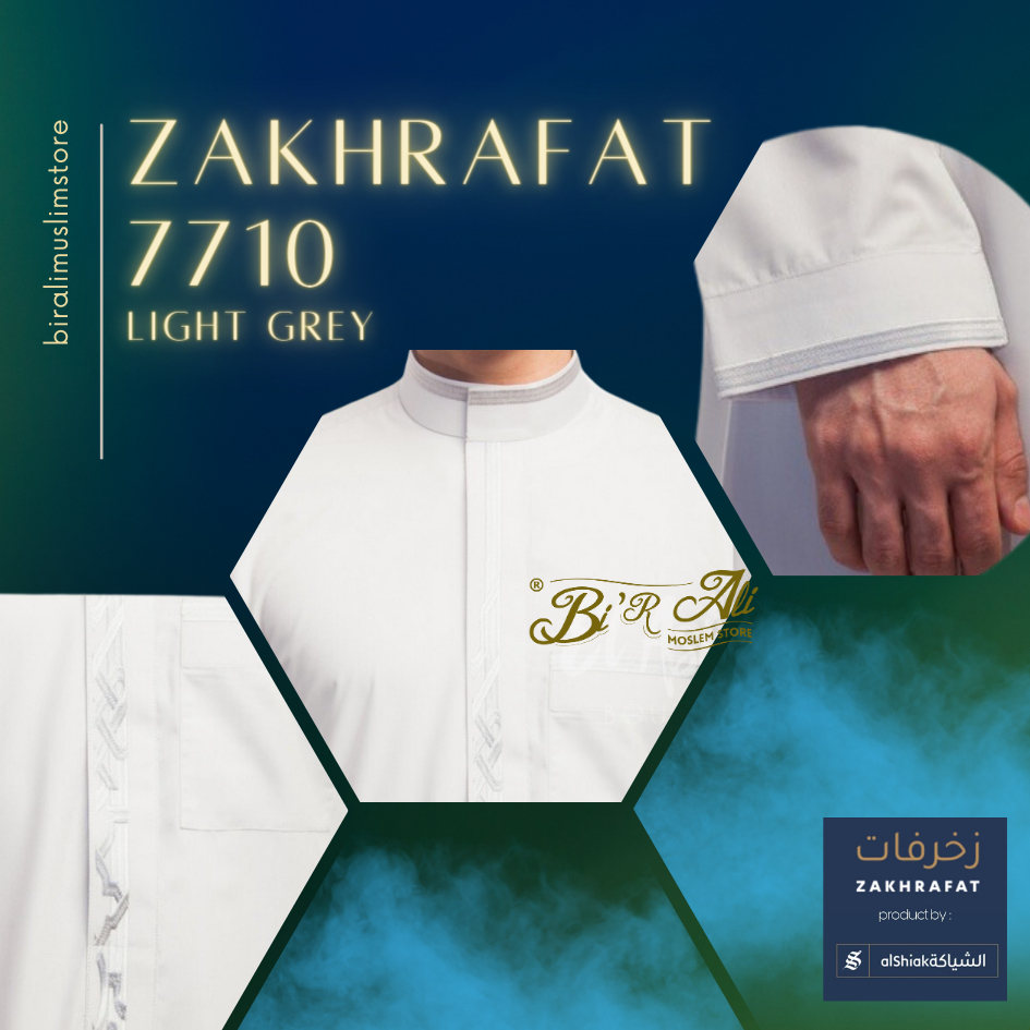 Jubah Zakhrafat 7710 - LIGHT GREY