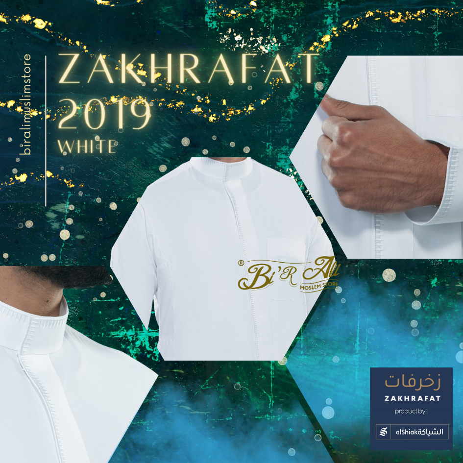 Jubah Zakhrafat 2019 - WHITE