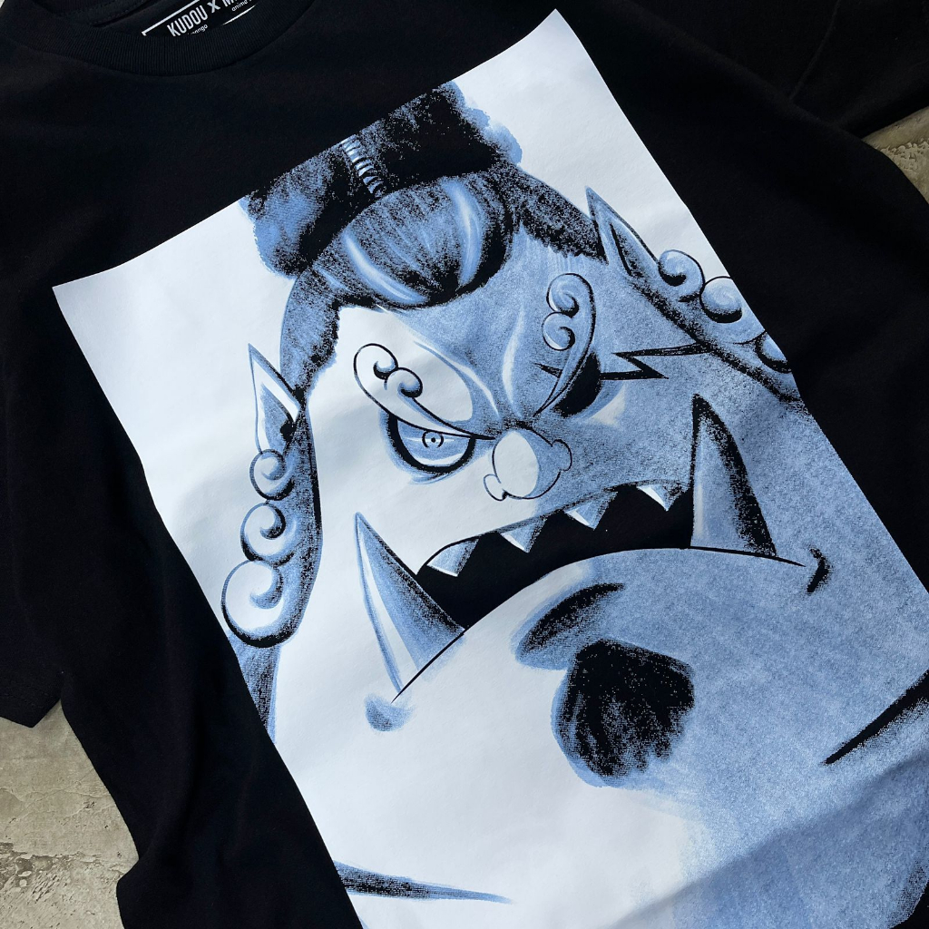 Torizu Tshirt Jinbei Brush Black Mugiwara Anime Manga One Piece Premium Unisex