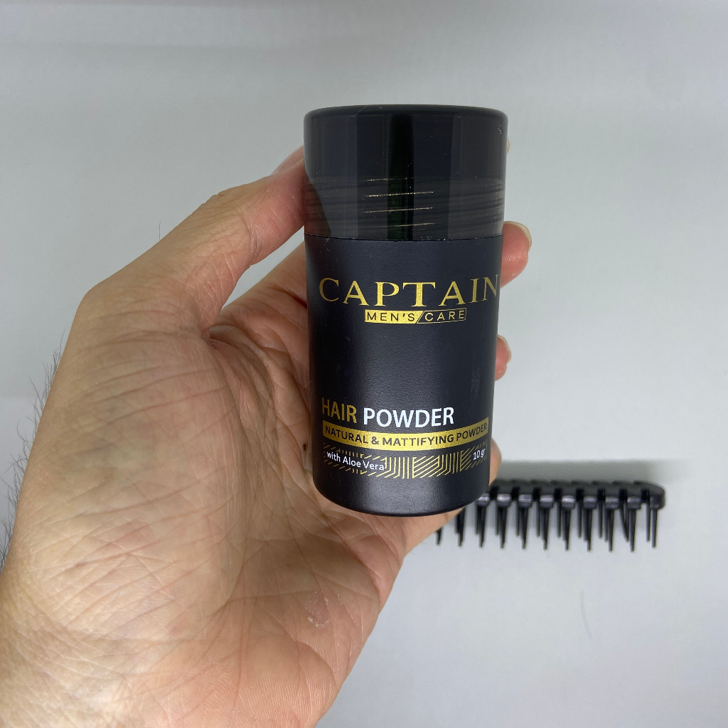 Captain Hair Powder Rambut Pria With Aloevera BPOM Hair Styling Powder Pria