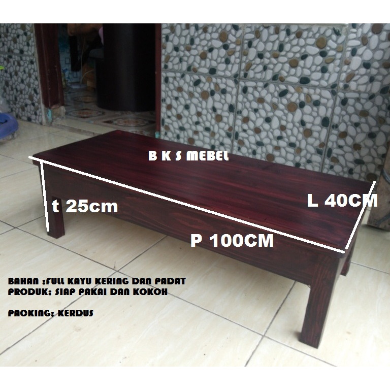 GROSIR meja setrika meja serbaguna kokoh meja kayu jati belanda panjang100cm lebar 40cm tinggi 25cm