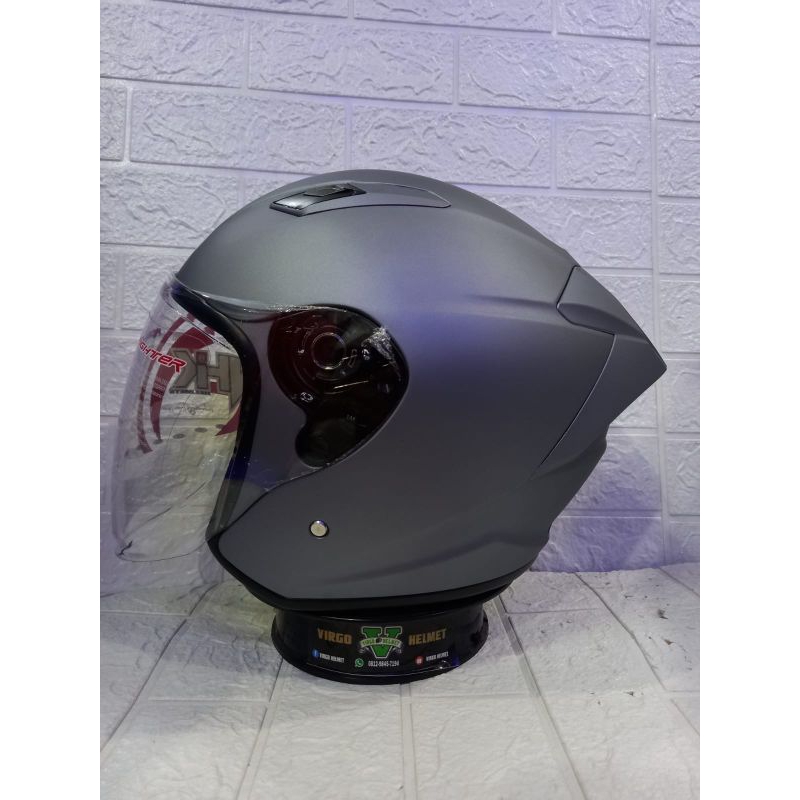 HELM NHK R1 ELITE GREY DOFF SINGLE VISOR