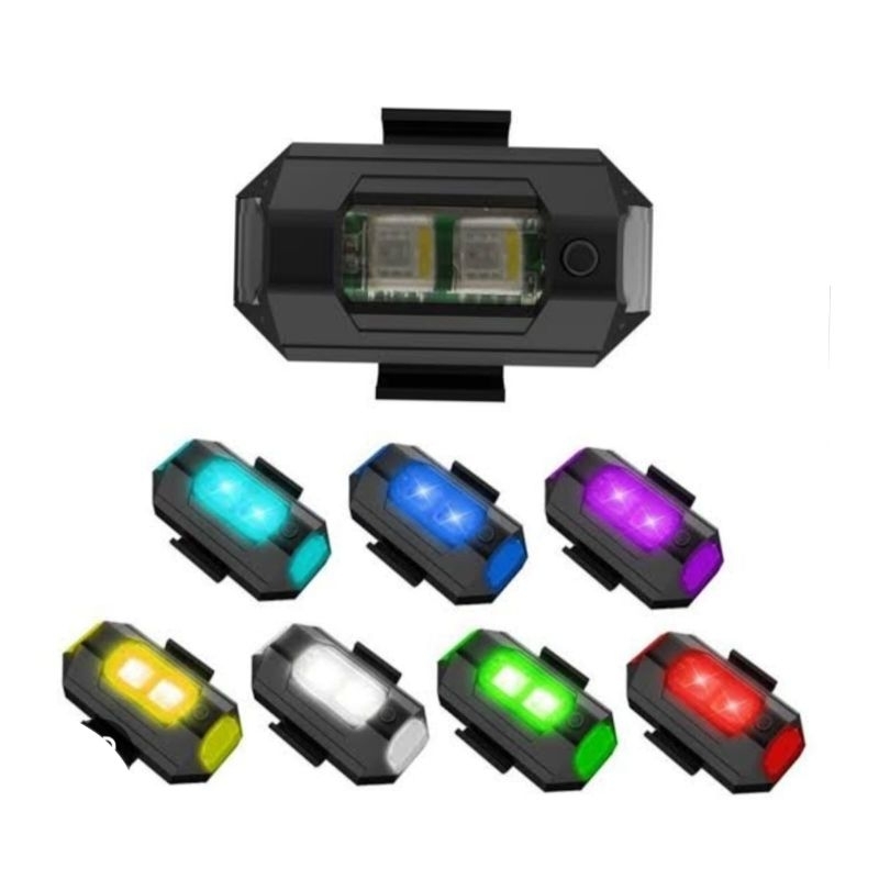 Lampu Strobo LED 7 warna Universal Anti Air Lampu Pesawat Kedip