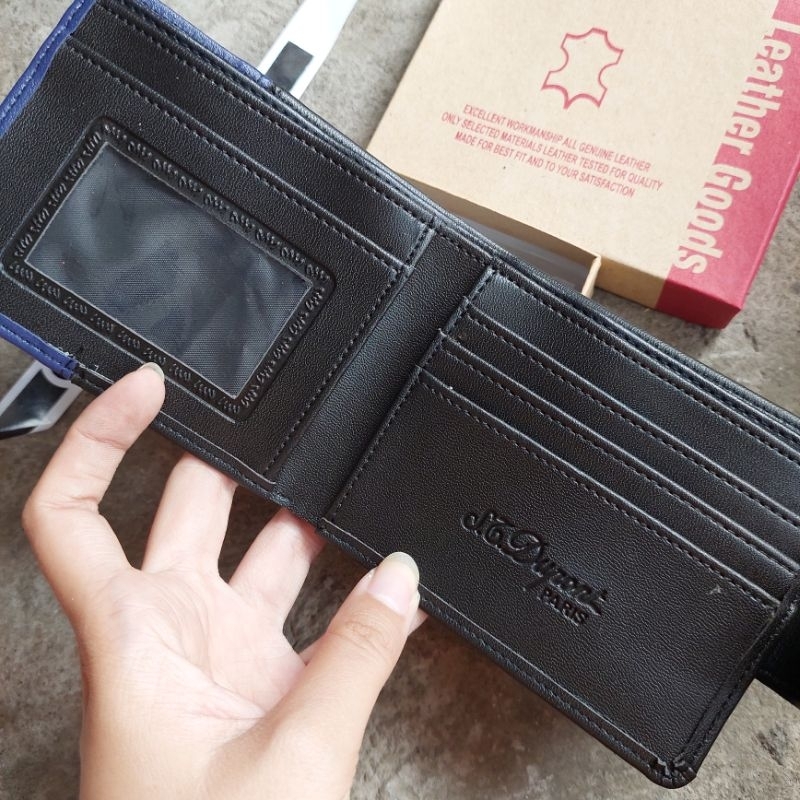 Dompet Pria Model Lipat Kancing Black Navy Pendek