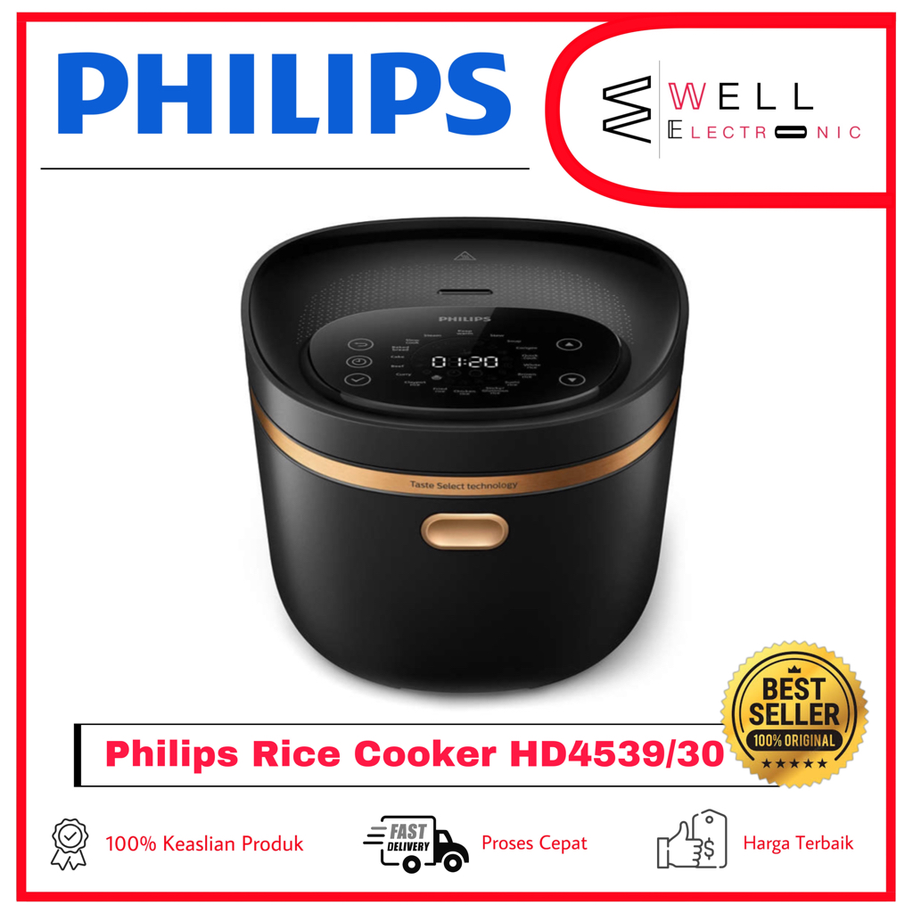 Philips HD4539/30 Digital Rice Cooker 5000 Series HD 4539 Induction Heating - Garansi Resmi 2Tahun