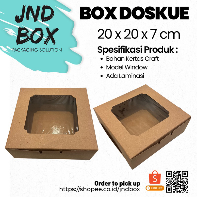 Box Doskue Window 20 x 20 x 7 cm (Min Order 5 Pcs)