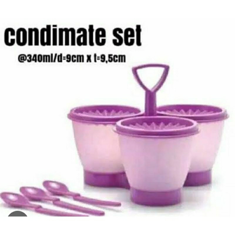 condimate set ungu tupperware