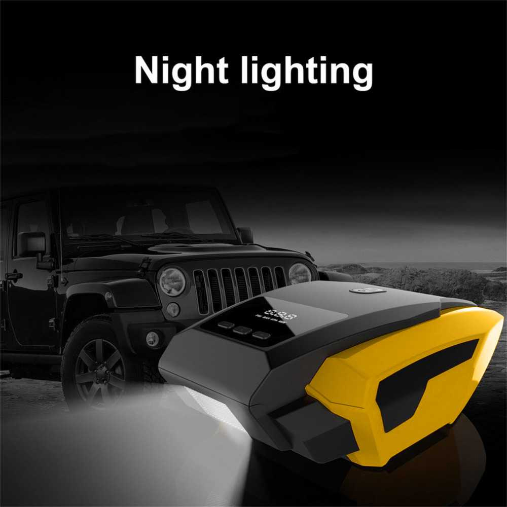 Taffware Pompa Ban Mobil Elektrik Serba Guna Inflator Pengukur Tekanan Udara - Black/Yellow