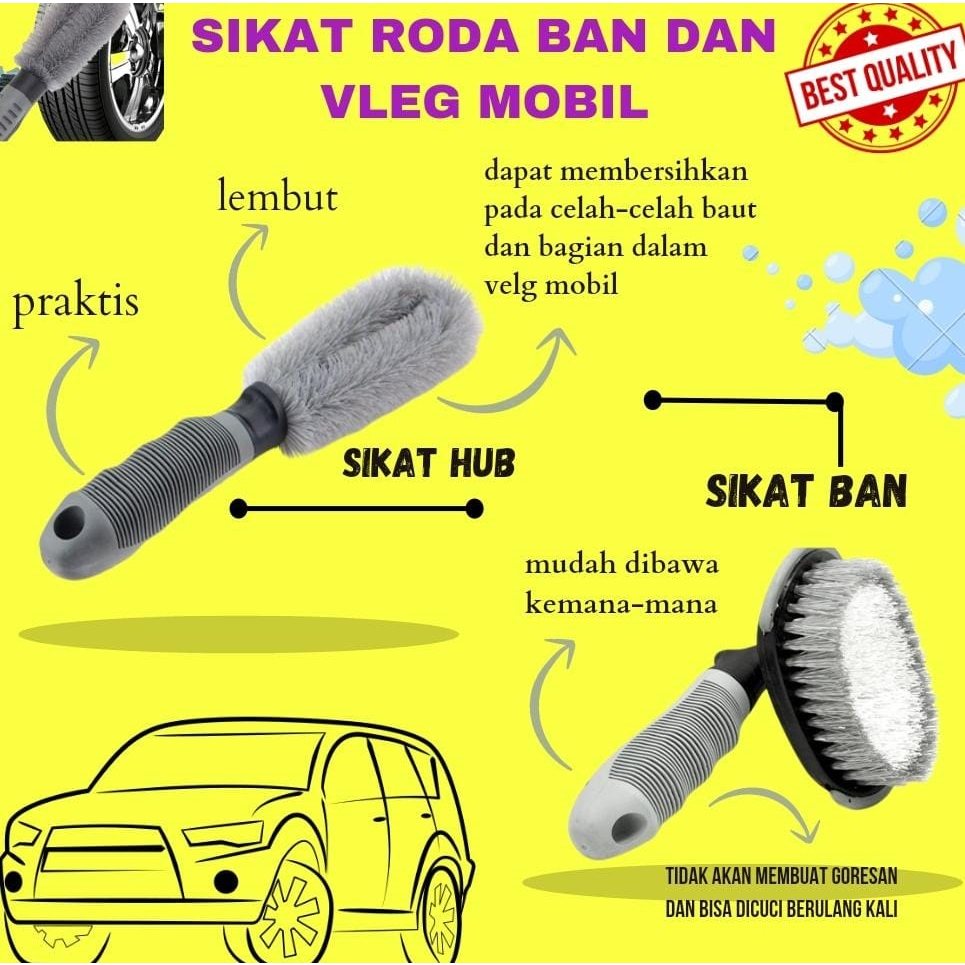 Sikat Roda Ban Mobil Sikat Velg Mobil Omextra Car Brush Cleaning Motor