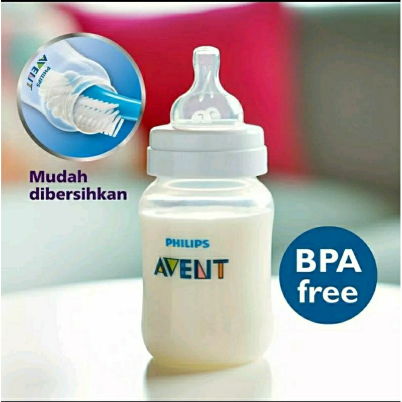 Philips avent classic + plus wide neck 125 ml isi 2 botol susu wideneck