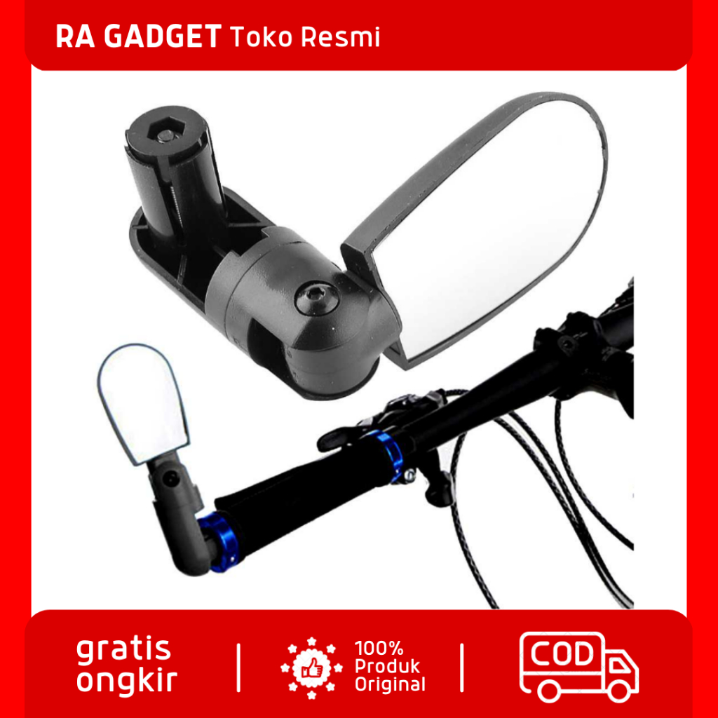Kaca Spion 360 Rotate Handlebar Sepeda Adjustable 1PCS / Spion Sepion Stang Jalu Sepeda Anak Anak2 B