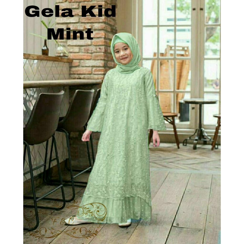 Feodora /Maxi Gela Kids /  pakaian muslim anak / gamis anak / pakaian anak perempuan / dress anak / (GOOD QUALITY)