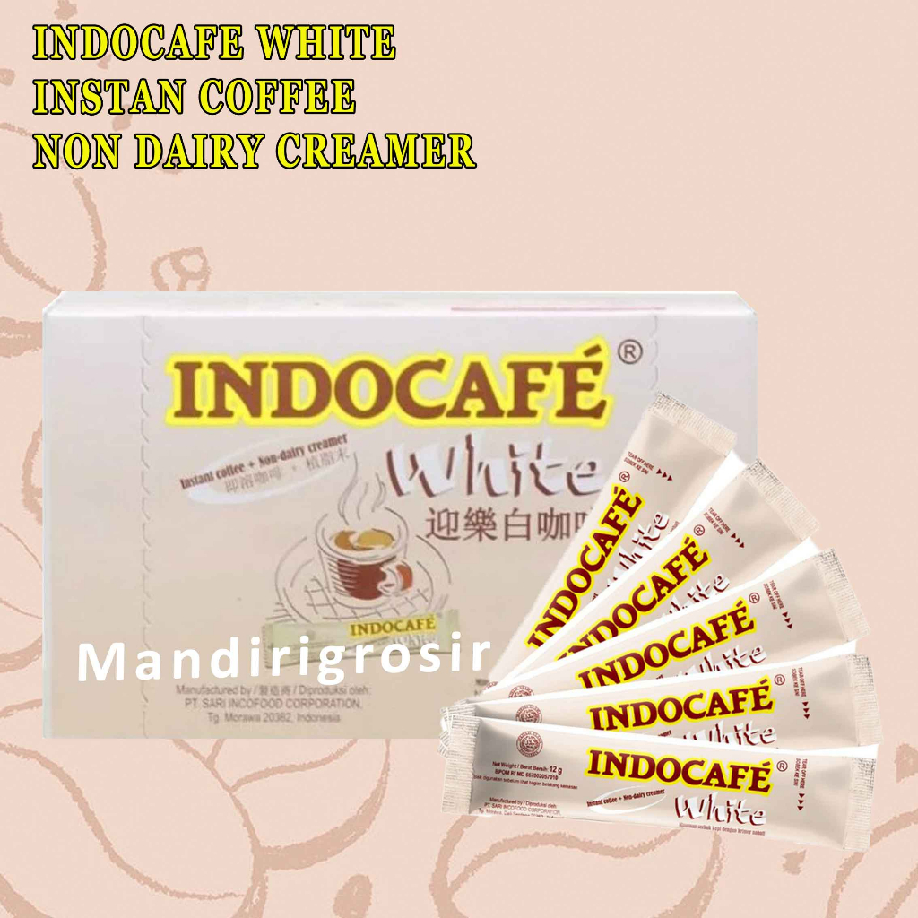 Instant coffe* Indocafe white* Non-dairy creamer* 120g