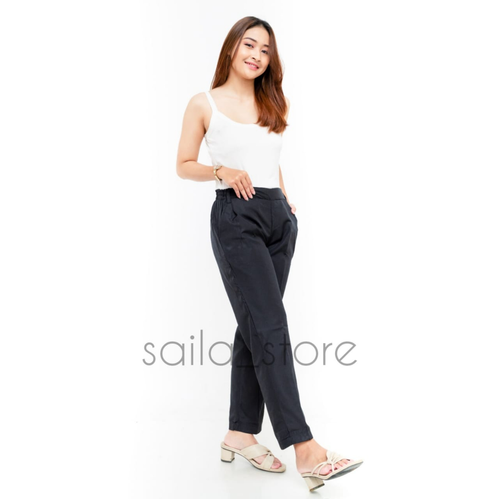 Celana Katun Kerja Kantor Wanita Highwaist Terbaru Office Pants