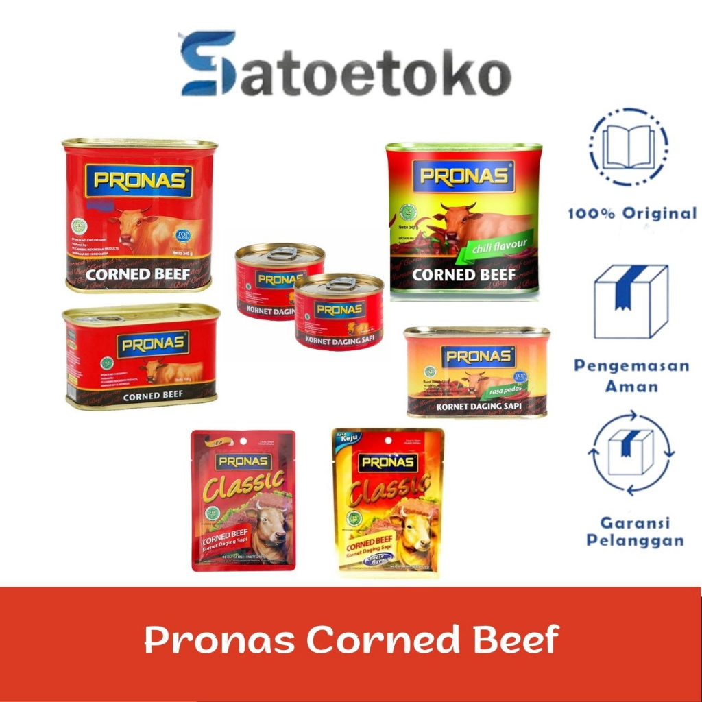 

PRONAS CORNED BEEF (50 GR, 120 GR, 198 GR, 340 GR)