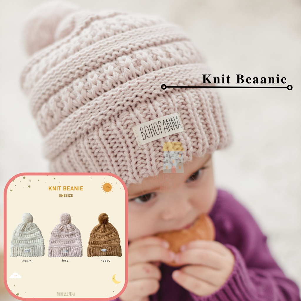 Topi Kupluk Rajut Bayi Anak Bohopanna Knit Beanie Kid