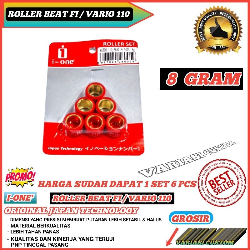 ROLLER ROLER LOLER RACING BEAT FI BEAT STREET ESP VARIO 110 KARBU SCOOPY 8GRAM 8 GRAM ORIGINAL