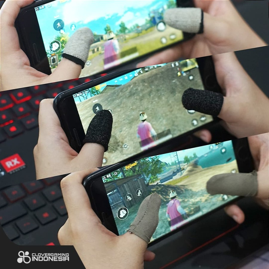 NUZ SARUNG JEMPOL JARI PUBG ANTI KERINGAT BASAH LAYAR THUMB GRIP