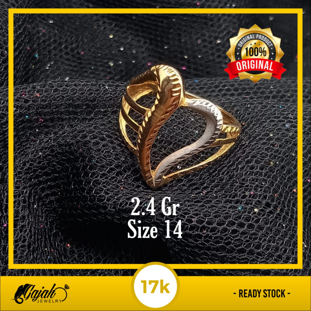 Cincin Emas 17K - 2.4 Gr Kadar 750 - 4783