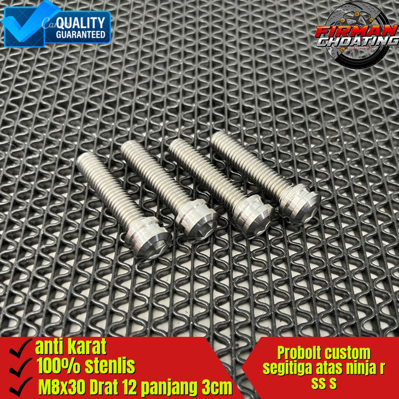 Probolt baut custom riser raiser rizer stang rx king ninja ss M8x35 Drat 12 panjang 3,5cm (Harga 4biji)