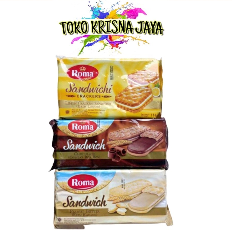 

ROMA SANDWICH CHOCOLATE | PEANUT BUTTER | LEMON BISCUIT NETTO 120 GR