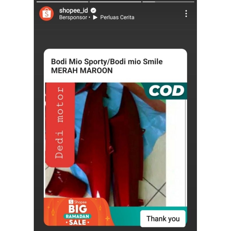 Bodi Mio Sporty/Bodi mio Smile MERAH MAROON