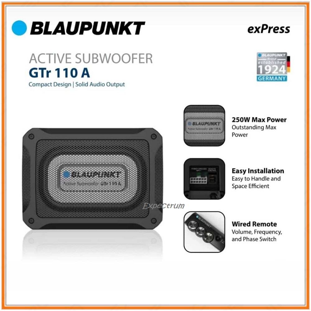 Subwoofer Kolong Aktif BLAUPUNKT GTr-110A / Active Slim Basstube