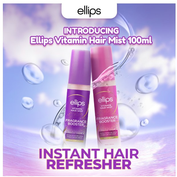 [BPOM] Ellips Vitamin Hair Mist 100ML Fresh Smooth Ungu Sweet Silky Rambut Spray Treatment FRAGRANCE