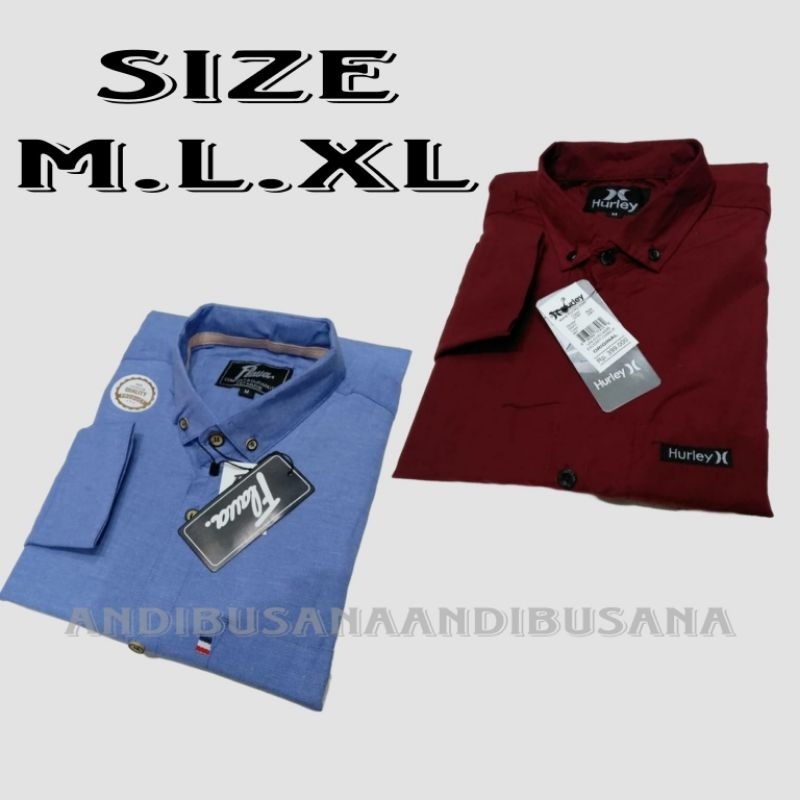KEMEJA SURFING POLOS PRIA LENGAN PANJANG BAJU KERJA KANTOR