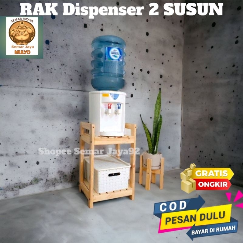 Rak Susun Serbaguna 2 Tingkat | Rak Rice Cooker | Mejikom | Rak Dispenser | Galon Minimalis Kwalitas Premium