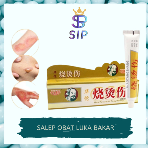 Obat Salep Luka Bakar Melepuh Kena Air Panas / Terkena Api Huatuo / HUATUO SHAO TANG SHANG SALEP Original 100%