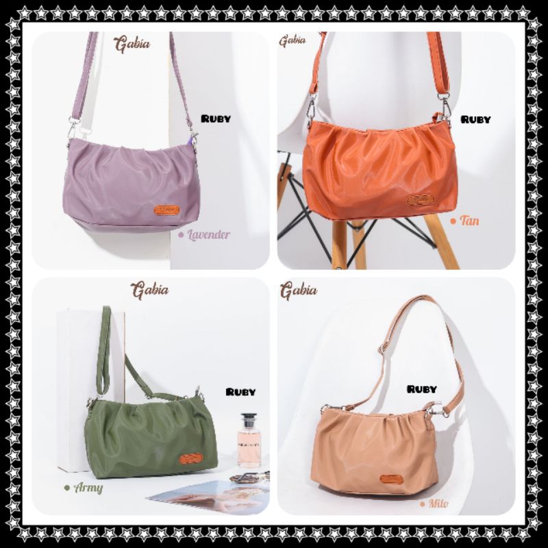 GABIA OFFICIAL || Ruby Bag, Tas Slempang Wanita Resleting Besar Chocoly